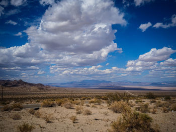 Scenic view of landscape against cloudy sky