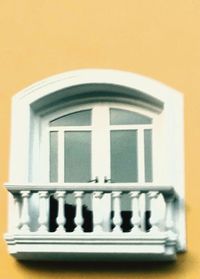 Low angle view of window on building