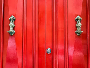 Full frame shot of red door - valletta