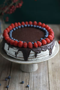 Close-up of cake on table