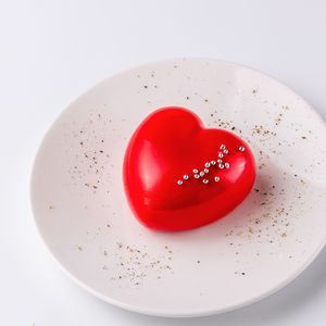 High angle view of red cherries in plate