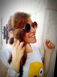 Portrait of young man wearing sunglasses