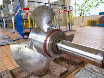 Close-up of machine part