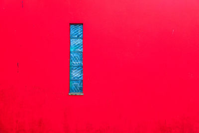 Close-up of red wall