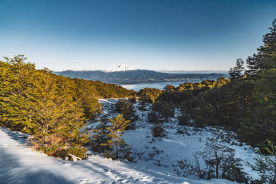 Scenic view of river against clear sky