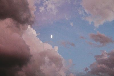 Low angle view of cloudy sky