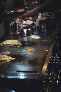 Man preparing food in kitchen