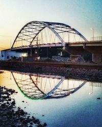 Reflection of built structures in water