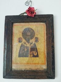 Close-up of red wall