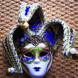 Close-up of venetian mask