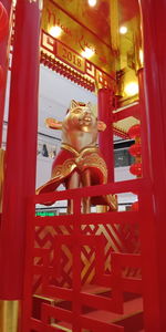 Low angle view of buddha statue in temple