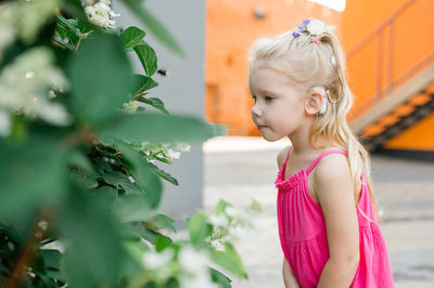 Young woman looking away