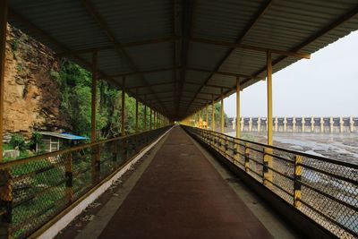 View of empty bridge