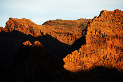 Low angle view of mountain against sky