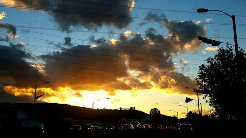 Sun shining through clouds