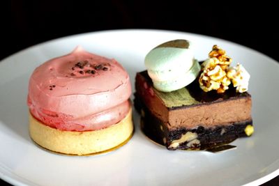 Close-up of cake in plate