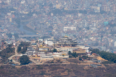 High angle view of cityscape