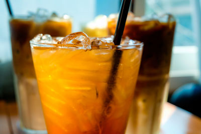 Close-up of drink in glass