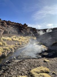 Geyser del tatio in the atacama desert