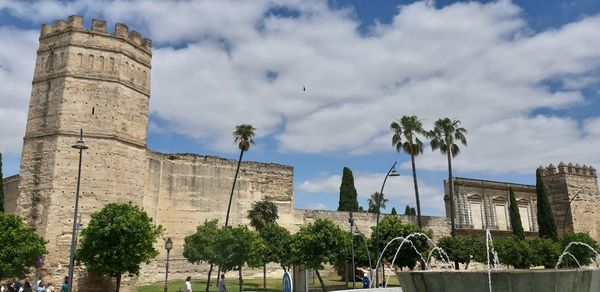 Low angle view of building against sky