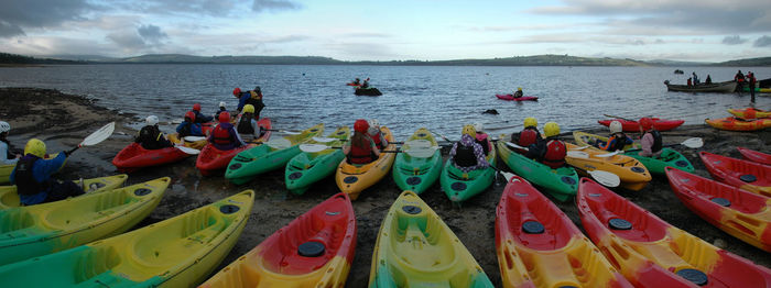 Boats in sea