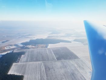 Aerial view of landscape against sky