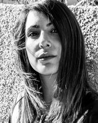 Close-up portrait of a beautiful young woman