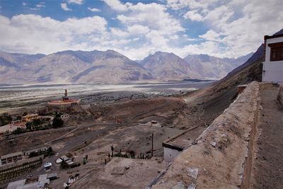 Scenic view of desert against sky