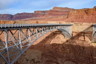 Bridge over river against sky