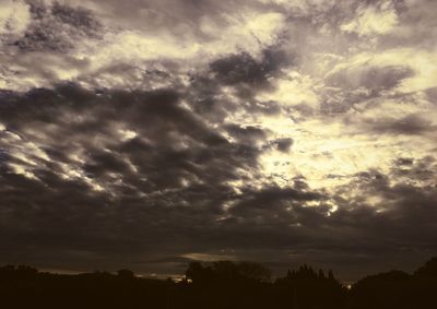 Scenic view of dramatic sky during sunset