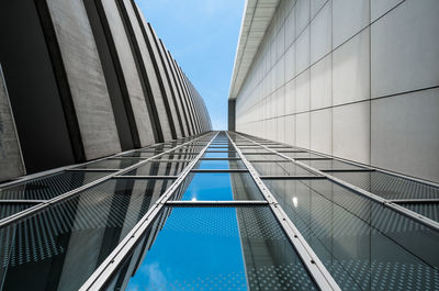 Low angle view of modern building against sky