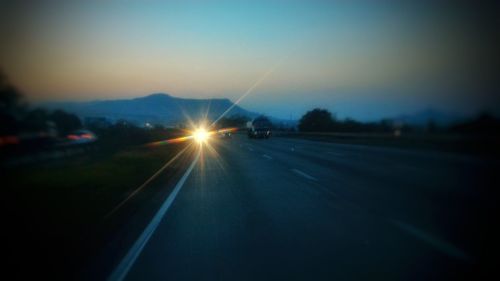 Road passing through landscape