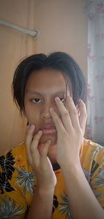 Portrait of girl at home