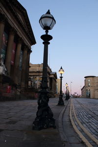 Street light against sky