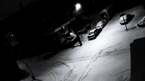 View of people walking on road