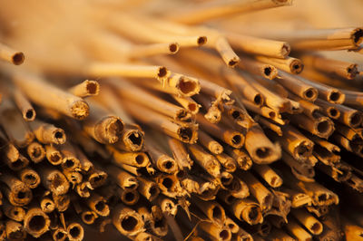 Full frame shot of straw structure