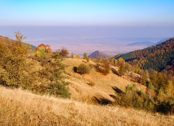 Hills in the fall season, fantanele village, sibiu county, romania