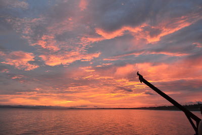 Scenic view of sea at sunset