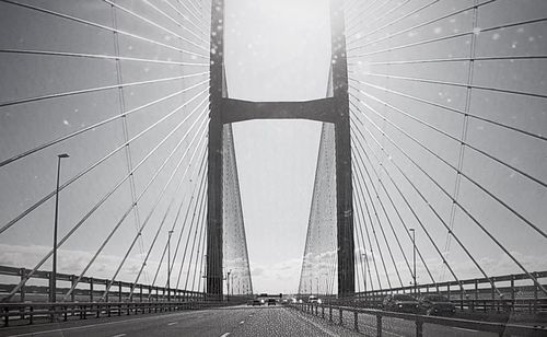 View of suspension bridge