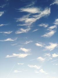 Low angle view of cloudy sky