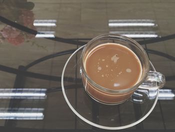 Close-up of coffee on table