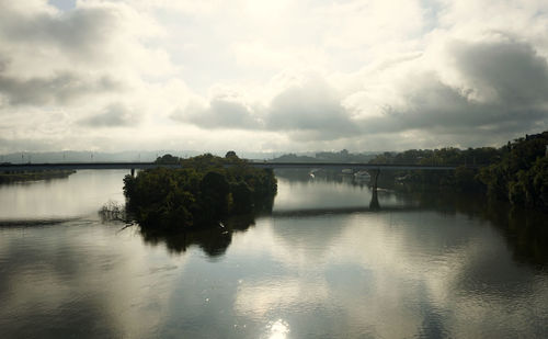 Scenic view of river against sky