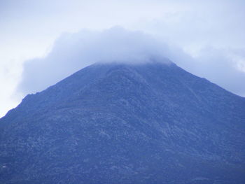 Low angle view of mountains against sky