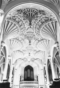 Low angle view of ornate ceiling in building