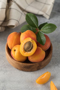 Close-up of fruits on table