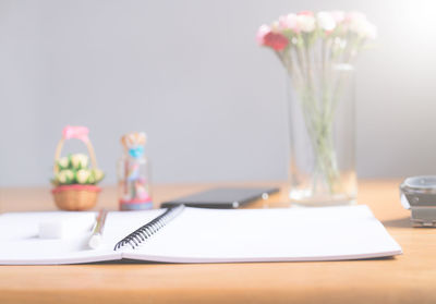 Close-up of vase on table