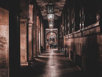 Empty corridor of building