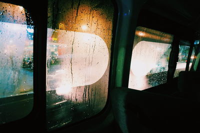 Close-up of car window