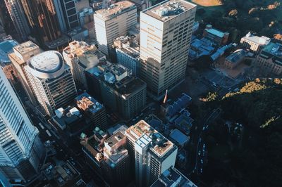 High angle view of cityscape