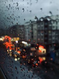 Raindrops on glass window